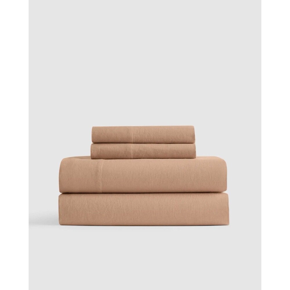 Quince European Linen 4 Pc Sheet Set In Latte Size FULL $174 Retail NEW